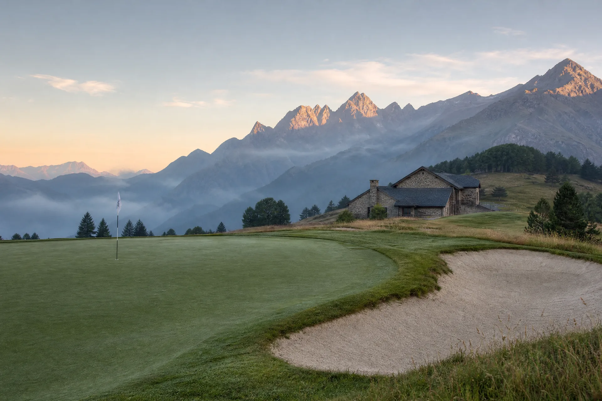 Paisaje de golf de destino espa&ntilde;ol